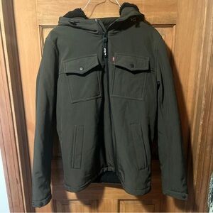 Levi's Men's Dark Brown Military Jacket